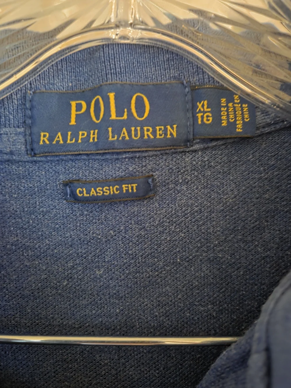 Ralph Lauren Blue Short-Sleeve Polo with Orange Pony